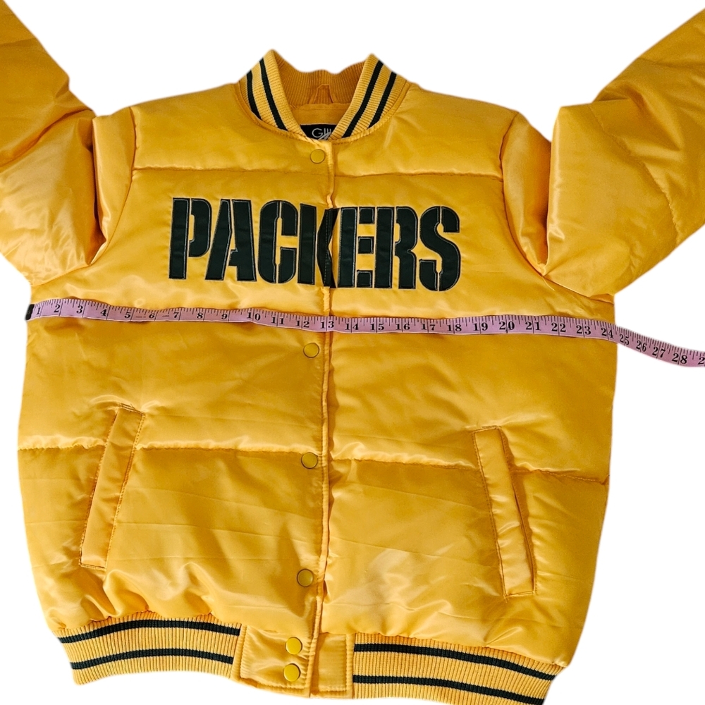 Green Bay Packers Women's Puffer Jacket Size L New NWT Wisconsin GIII ** READ** - Picture 8 of 16